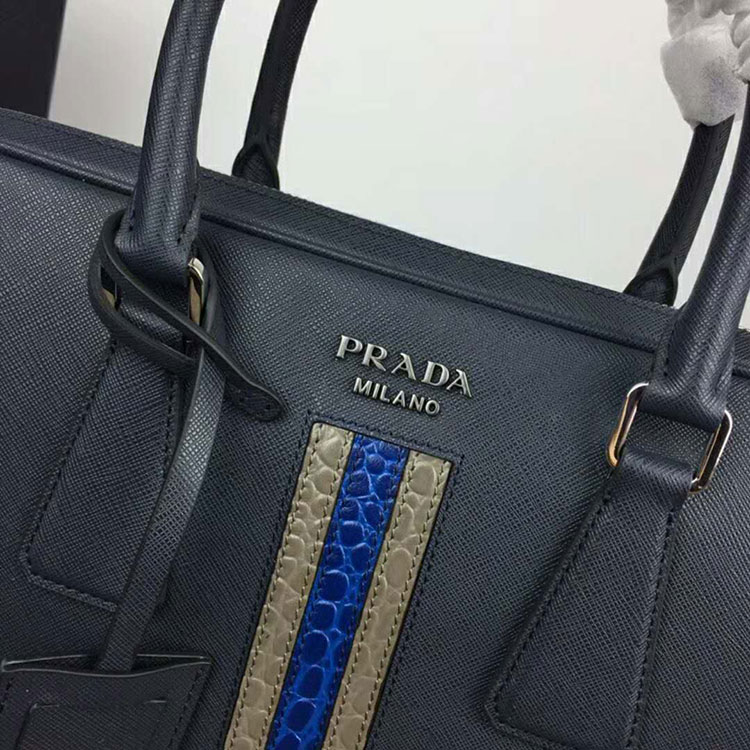 2018 prada Men saffiano leather work bag