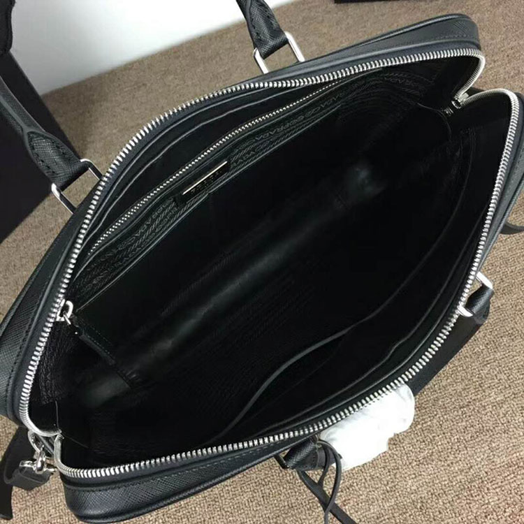 2018 prada Men saffiano leather work bag