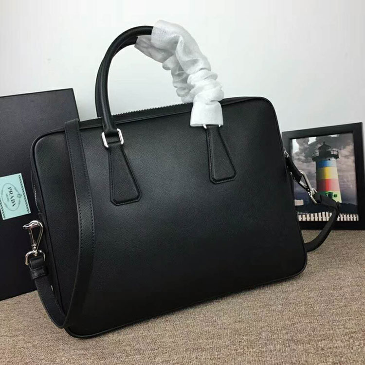 2018 prada leather briefcase