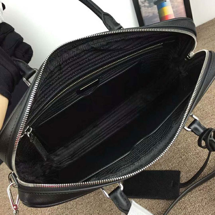 2018 prada leather briefcase