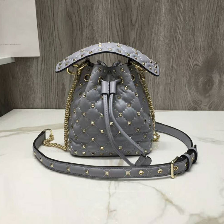 2018 valentino Rockstud Spike Small Bucket Bag