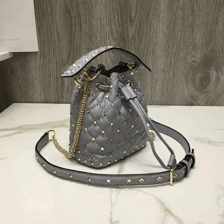 2018 valentino Rockstud Spike Small Bucket Bag