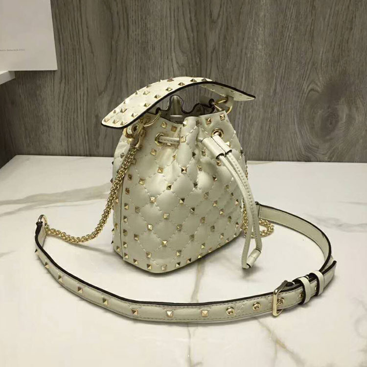 2018 valentino Rockstud Spike Small Bucket Bag