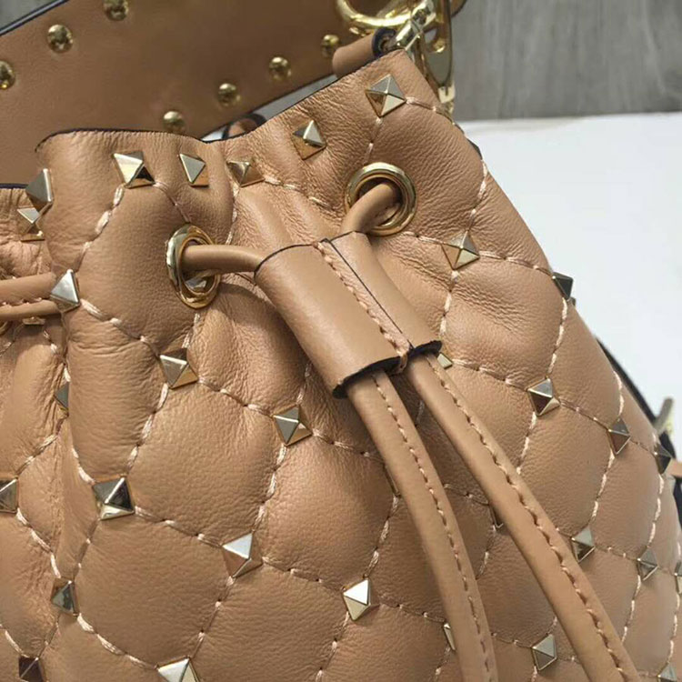 2018 valentino Rockstud Spike Small Bucket Bag