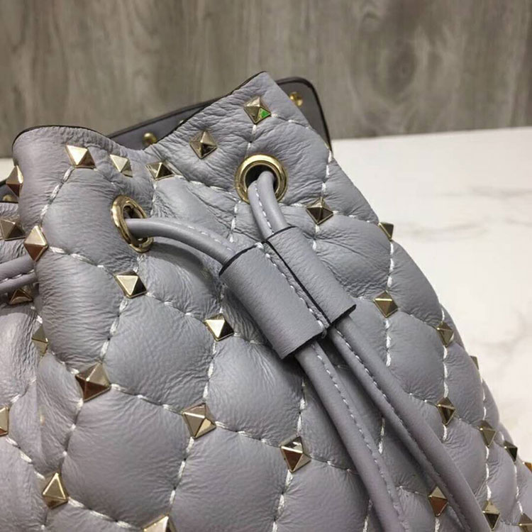 2018 valentino Rockstud Spike Small Bucket Bag