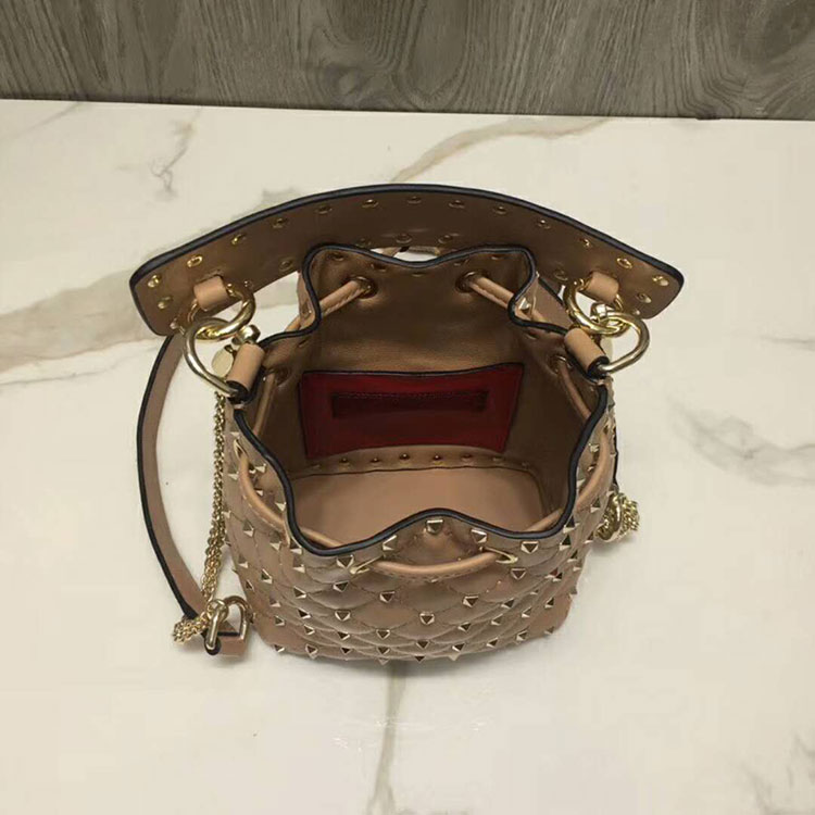 2018 valentino Rockstud Spike Small Bucket Bag