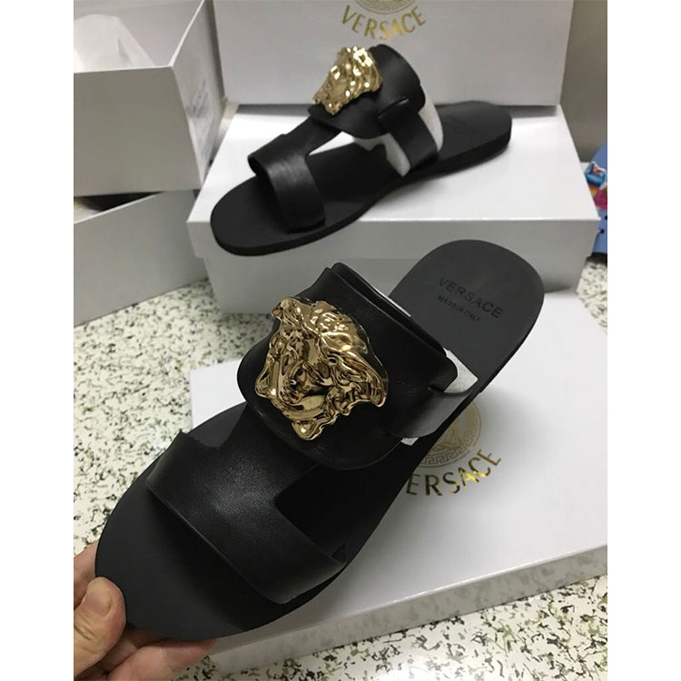 2018 versace women Slippers in Calfskin