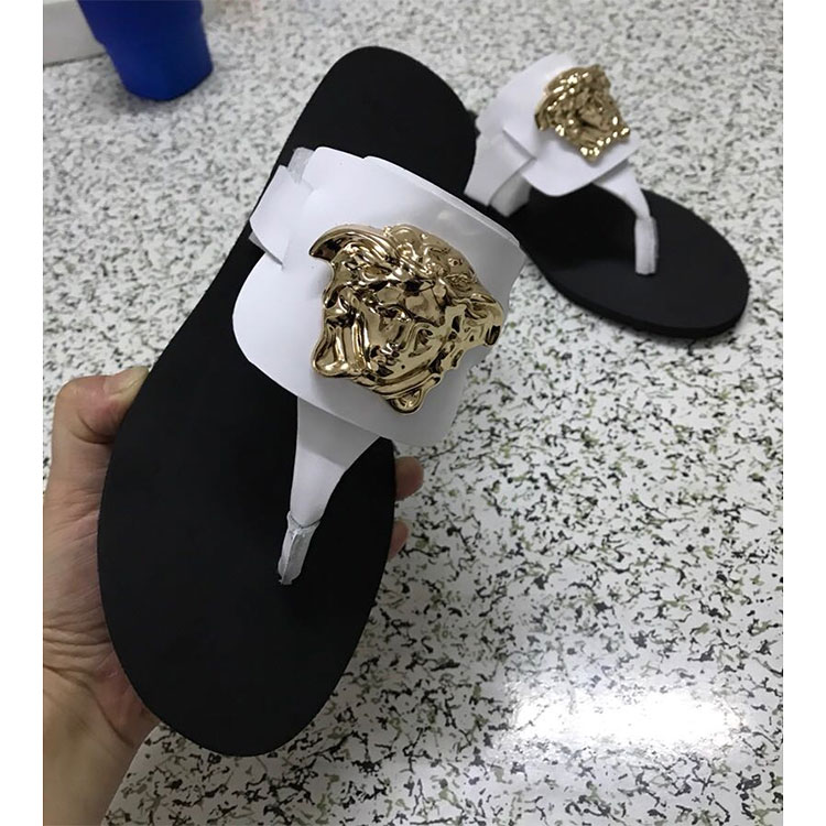 2018 versace women Slippers in Calfskin