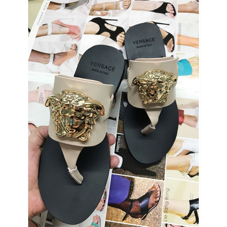 2018 versace women Slippers in Calfskin