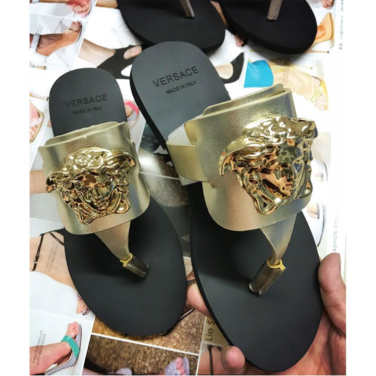 2018 versace women Slippers in Calfskin