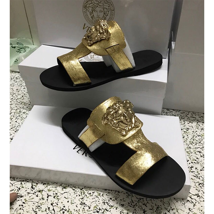 2018 versace women Slippers in Calfskin