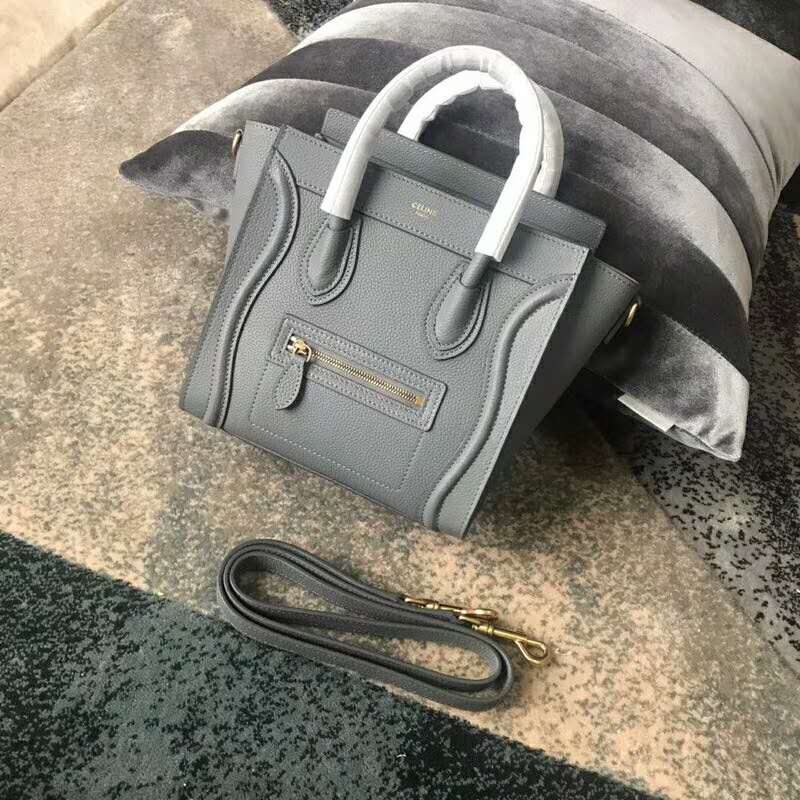 2019 Celine NANO LUGGAGE BAG IN DRUMMED CALFSKIN