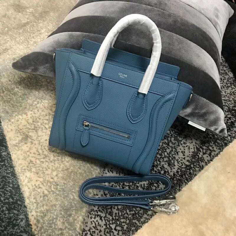 2019 Celine NANO LUGGAGE BAG IN DRUMMED CALFSKIN