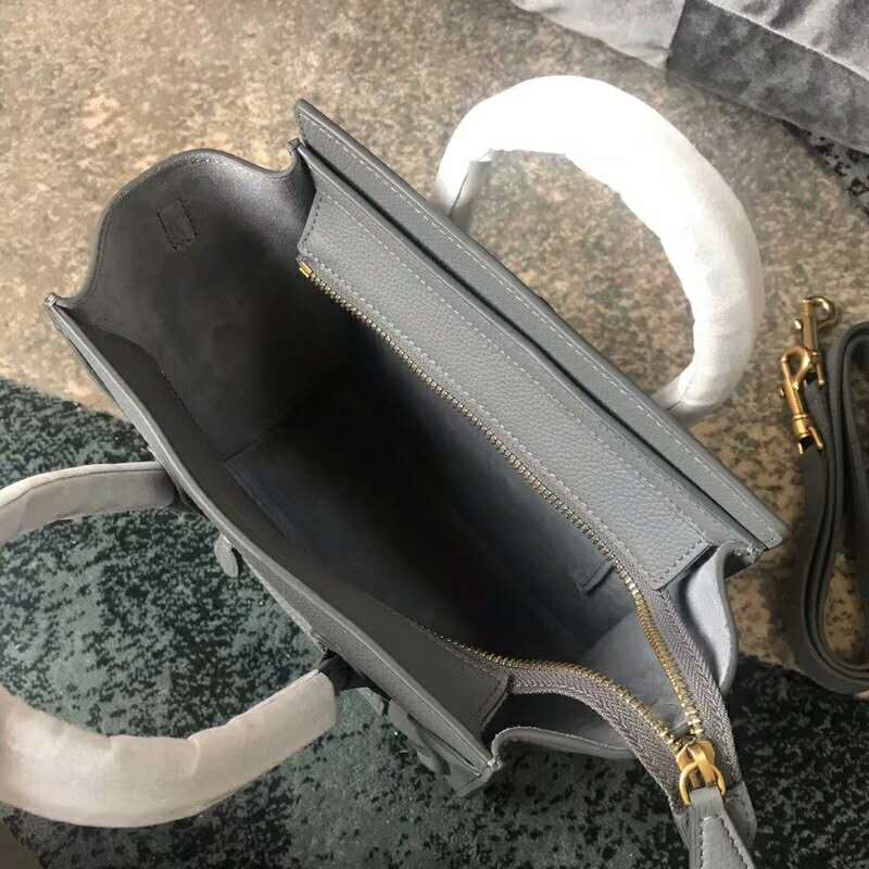 2019 Celine NANO LUGGAGE BAG IN DRUMMED CALFSKIN