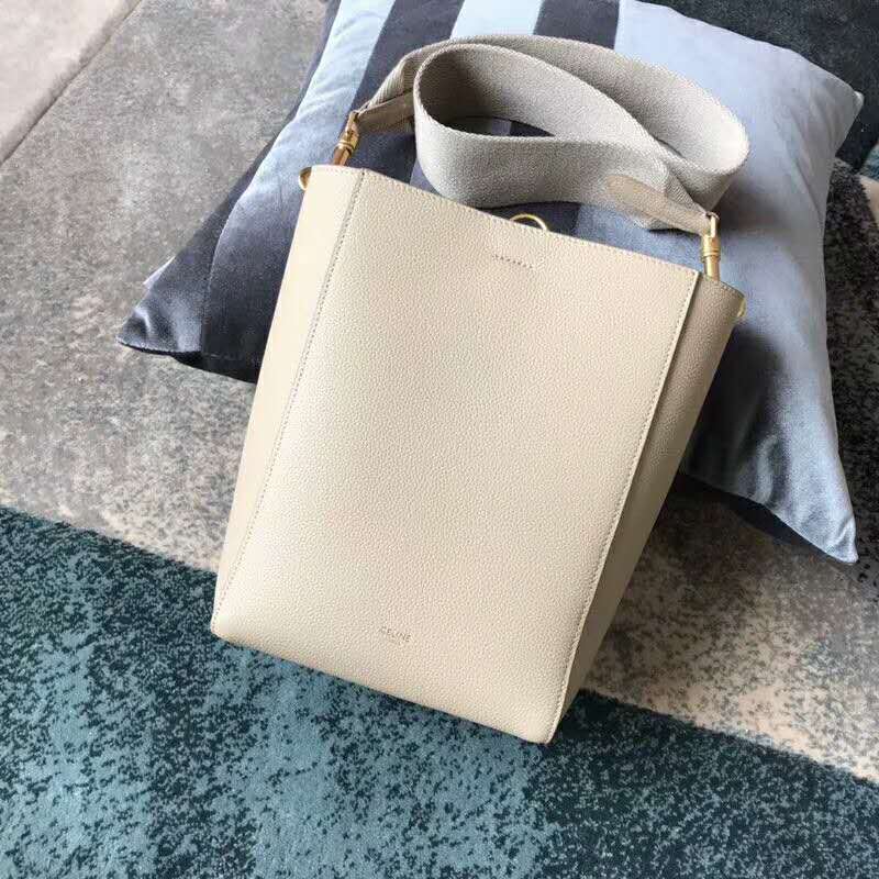 2019 Celine SANGLE SMALL BUCKET BAG IN SOFT GRAINED CALFSKIN