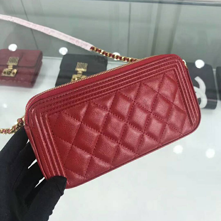 2019 Chanel LE Boy Double zipper Small bag Original Leather