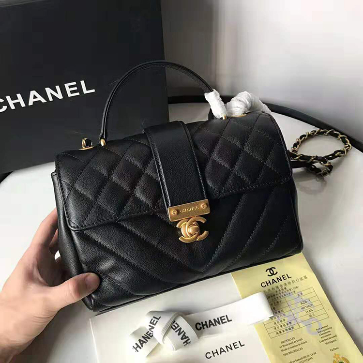 2019 Chanel flap bag with top handle