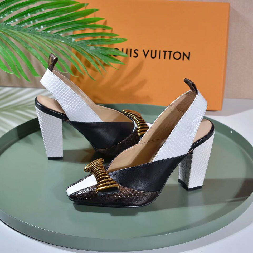 2019 Louis vitton women Sandal in Calfskin Heel 9.5cm