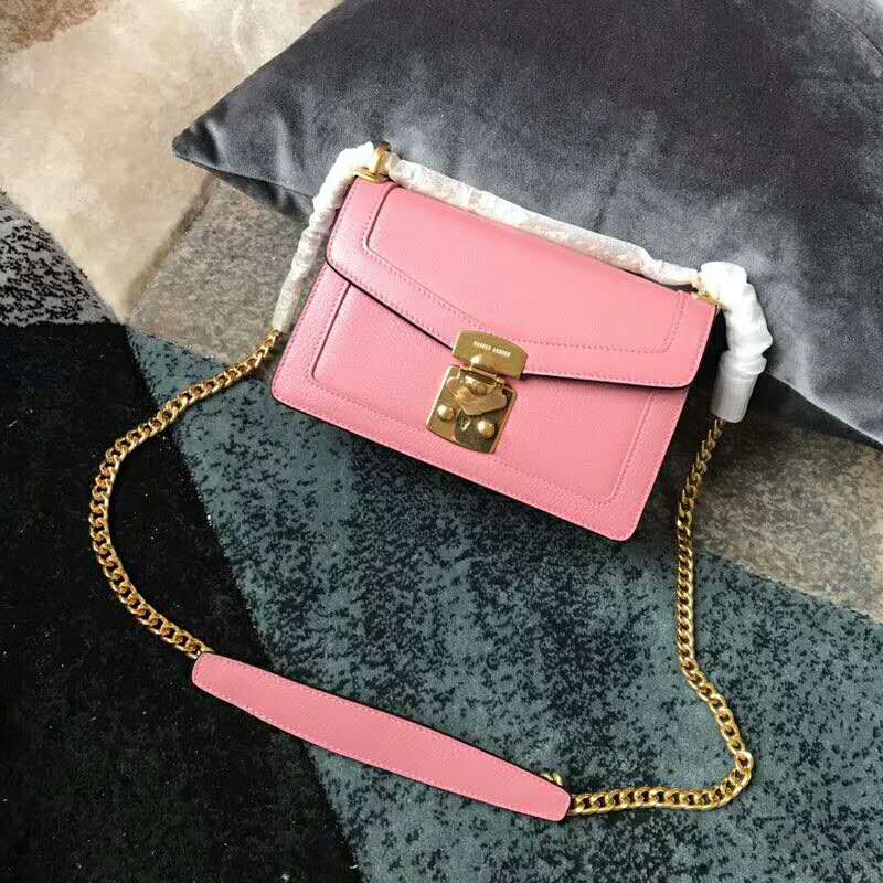 2019 MIUMIU CONFIDENTIAL MADRAS LEATHER BAG