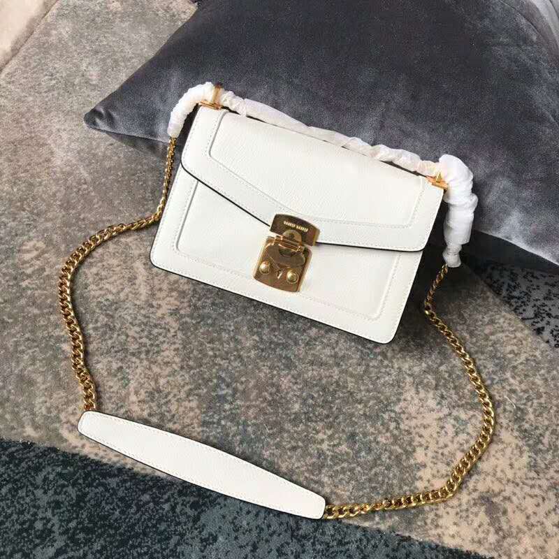 2019 MIUMIU CONFIDENTIAL MADRAS LEATHER BAG