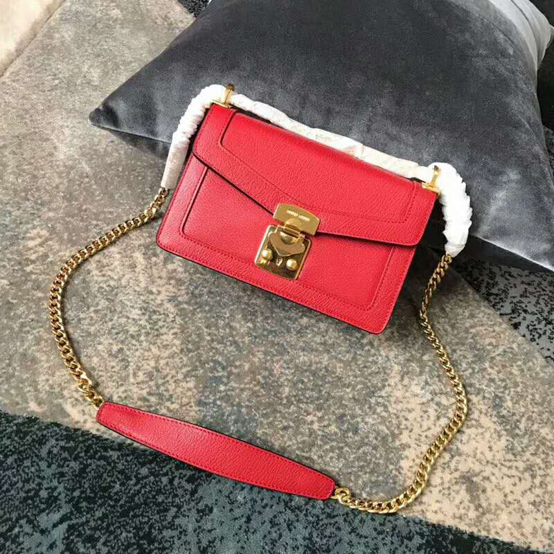 2019 MIUMIU CONFIDENTIAL MADRAS LEATHER BAG