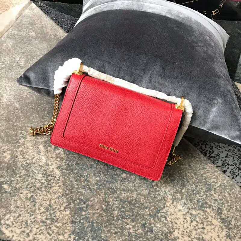 2019 MIUMIU CONFIDENTIAL MADRAS LEATHER BAG