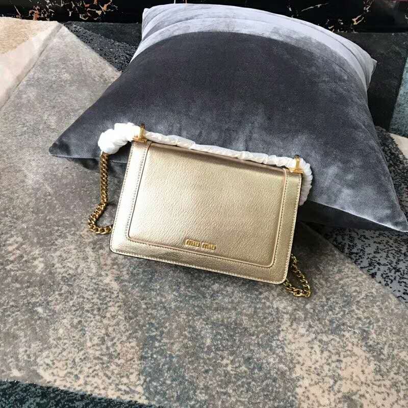 2019 MIUMIU CONFIDENTIAL MADRAS LEATHER BAG