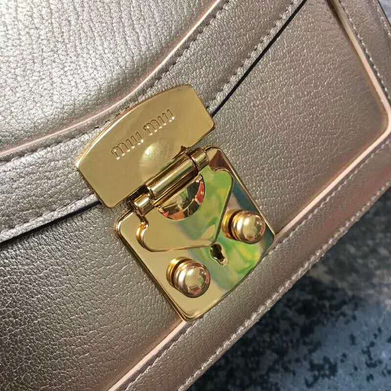 2019 MIUMIU CONFIDENTIAL MADRAS LEATHER BAG