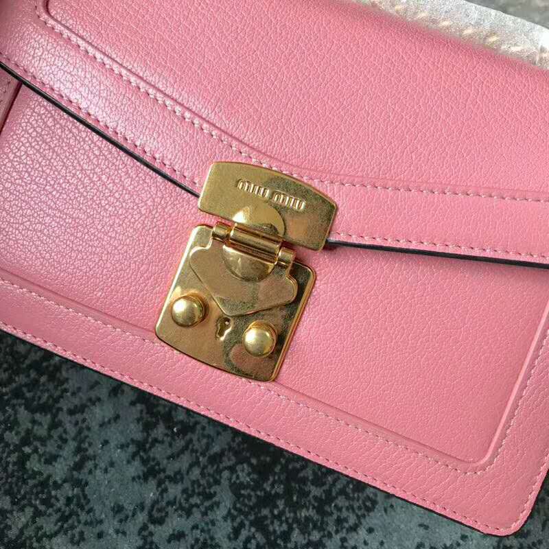 2019 MIUMIU CONFIDENTIAL MADRAS LEATHER BAG