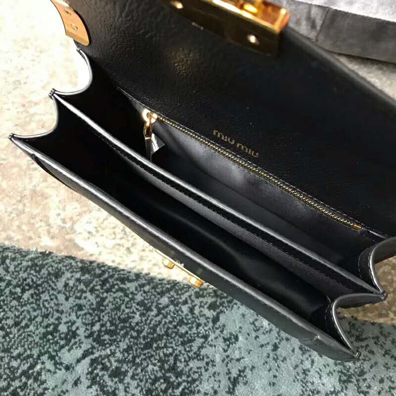 2019 MIUMIU CONFIDENTIAL MADRAS LEATHER BAG