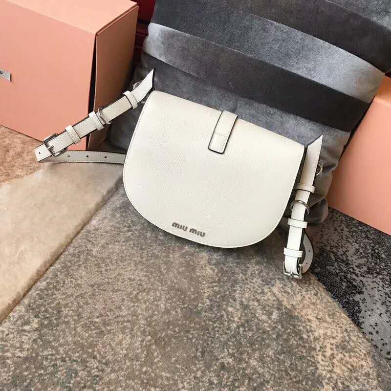 2019 MIUMIU MADRAS GOAT LEATHER SHOULDER BAG