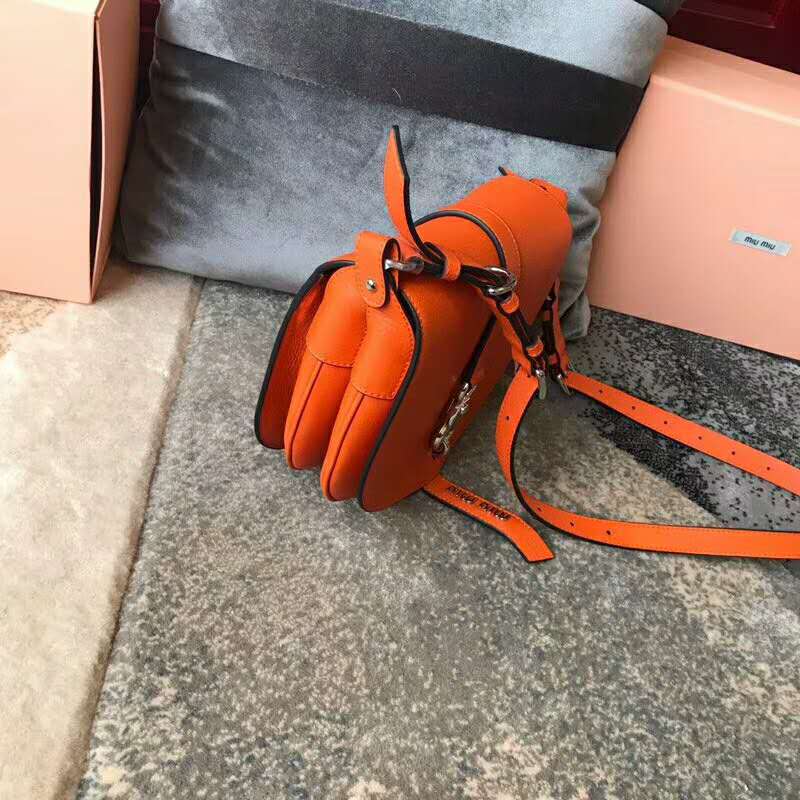 2019 MIUMIU MADRAS GOAT LEATHER SHOULDER BAG