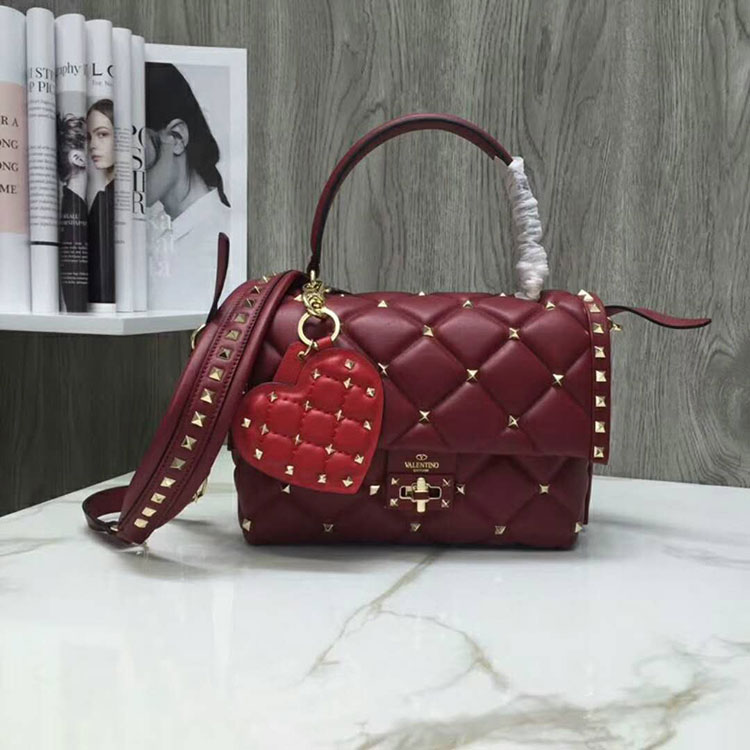 2019 VALENTINO CANDYSTUD TOP HANDLE BAG