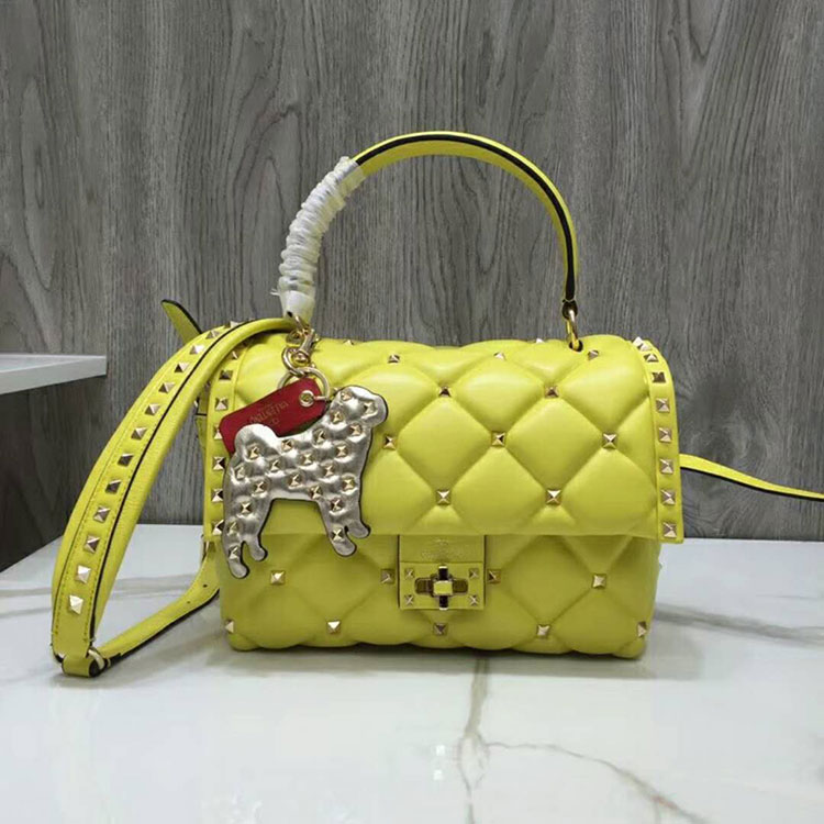 2019 VALENTINO CANDYSTUD TOP HANDLE BAG