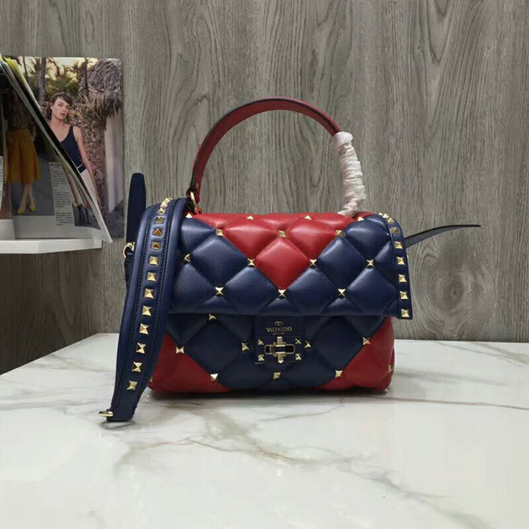 2019 VALENTINO CANDYSTUD TOP HANDLE BAG