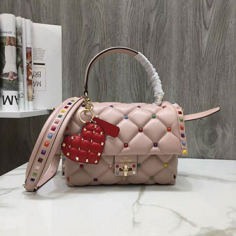 2019 VALENTINO CANDYSTUD TOP HANDLE BAG