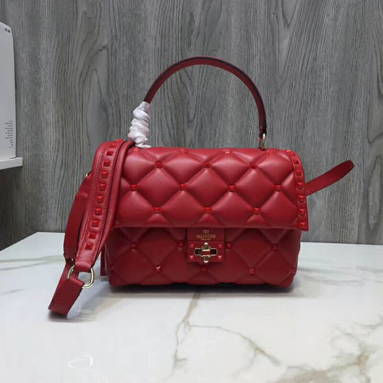 2019 VALENTINO CANDYSTUD TOP HANDLE BAG