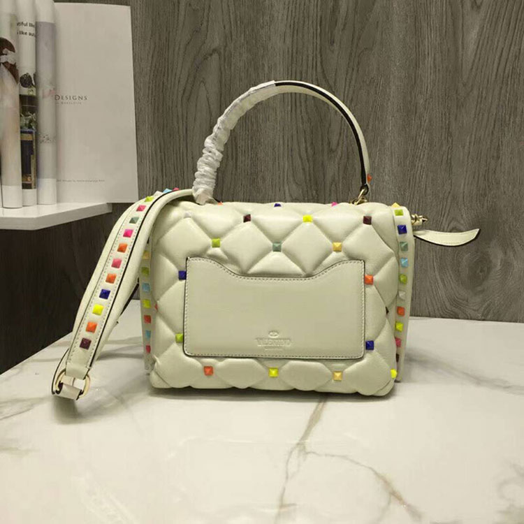 2019 VALENTINO CANDYSTUD TOP HANDLE BAG