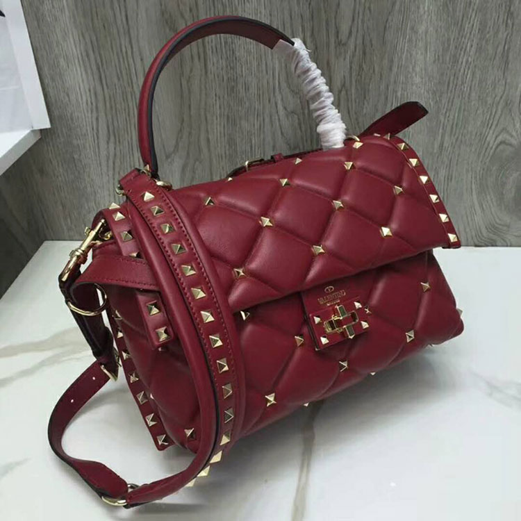 2019 VALENTINO CANDYSTUD TOP HANDLE BAG