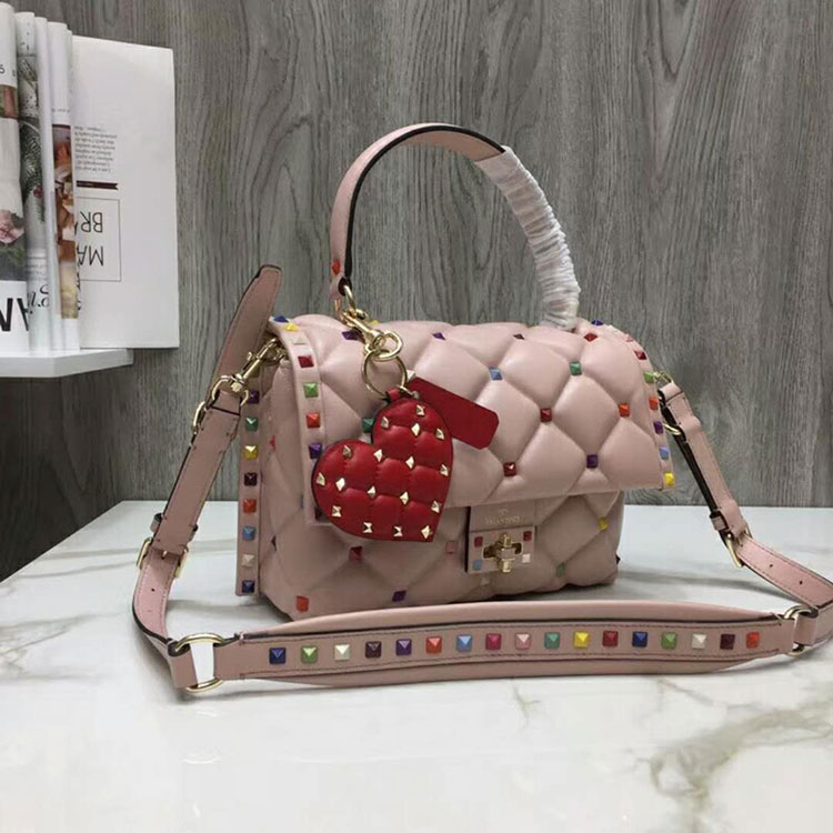 2019 VALENTINO CANDYSTUD TOP HANDLE BAG