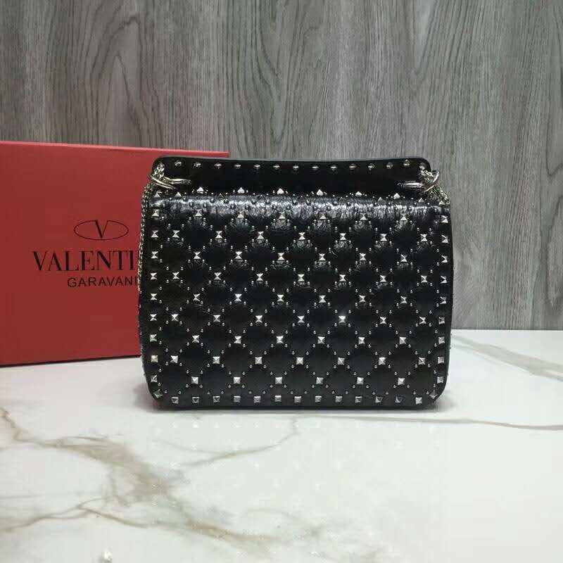 2019 VALENTINO MEDIUM CRYSTAL HEART SPIKE BAG