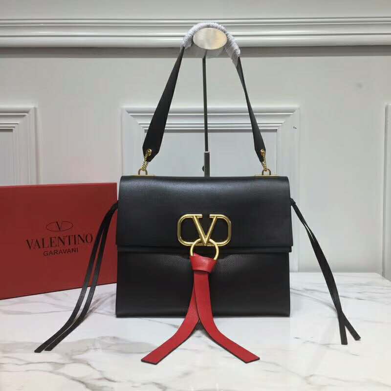 2019 VALENTINO MEDIUM VRING SMOOTH CALFSKIN SHOULDER BAG