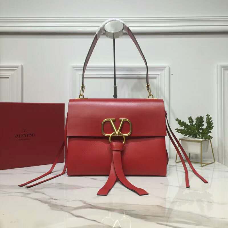 2019 VALENTINO MEDIUM VRING SMOOTH CALFSKIN SHOULDER BAG