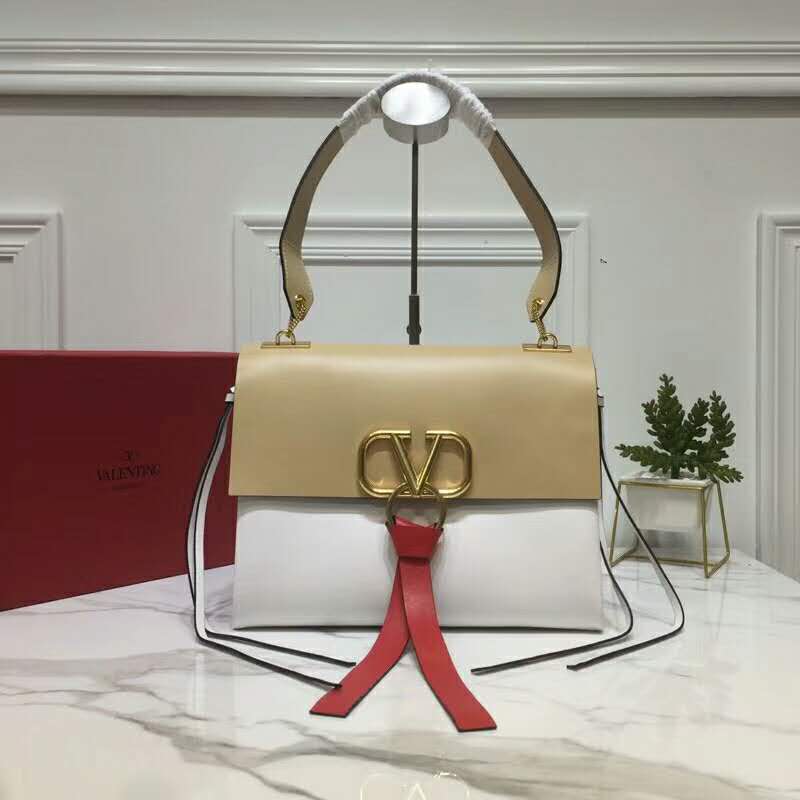 2019 VALENTINO MEDIUM VRING SMOOTH CALFSKIN SHOULDER BAG