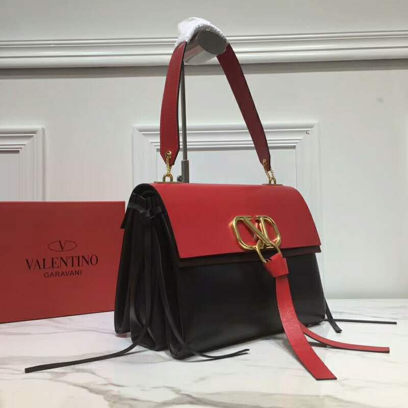 2019 VALENTINO MEDIUM VRING SMOOTH CALFSKIN SHOULDER BAG