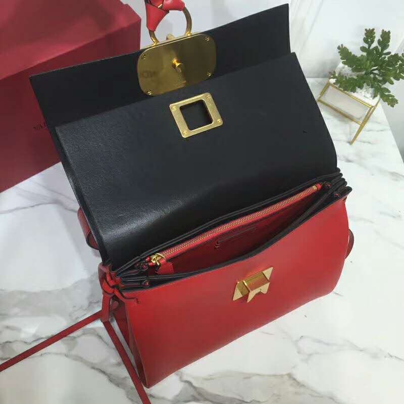 2019 VALENTINO MEDIUM VRING SMOOTH CALFSKIN SHOULDER BAG