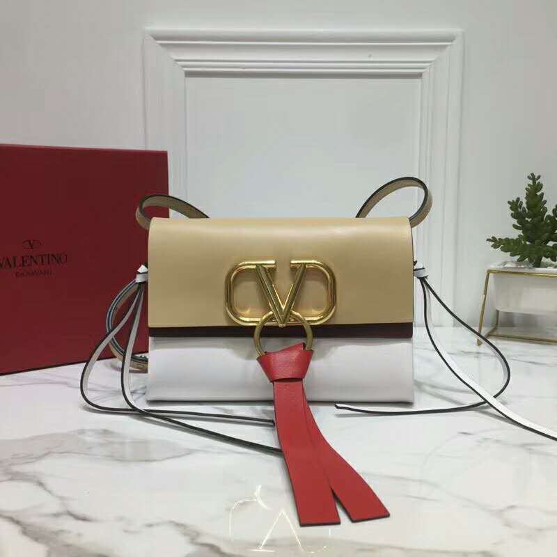 2019 VALENTINO Mini VRING SMOOTH CALFSKIN SHOULDER BAG