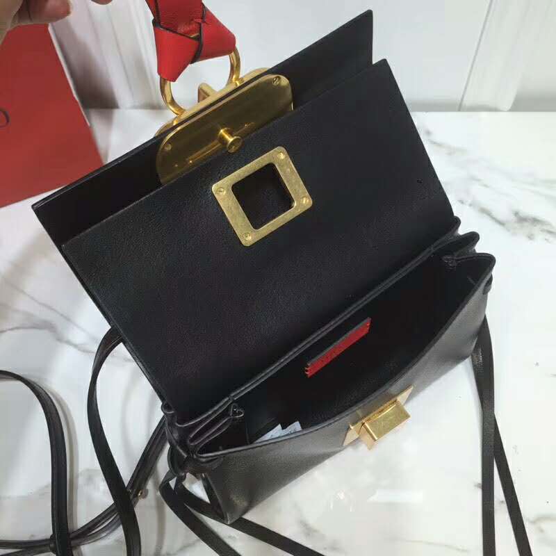 2019 VALENTINO Mini VRING SMOOTH CALFSKIN SHOULDER BAG