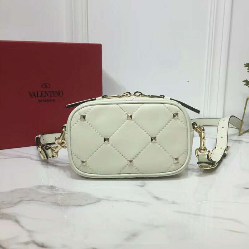 2019 VALENTINO SMALL QUILTED BOOMSTUD CROSSBODY BAG