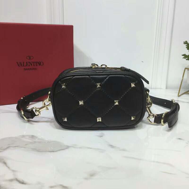 2019 VALENTINO SMALL QUILTED BOOMSTUD CROSSBODY BAG